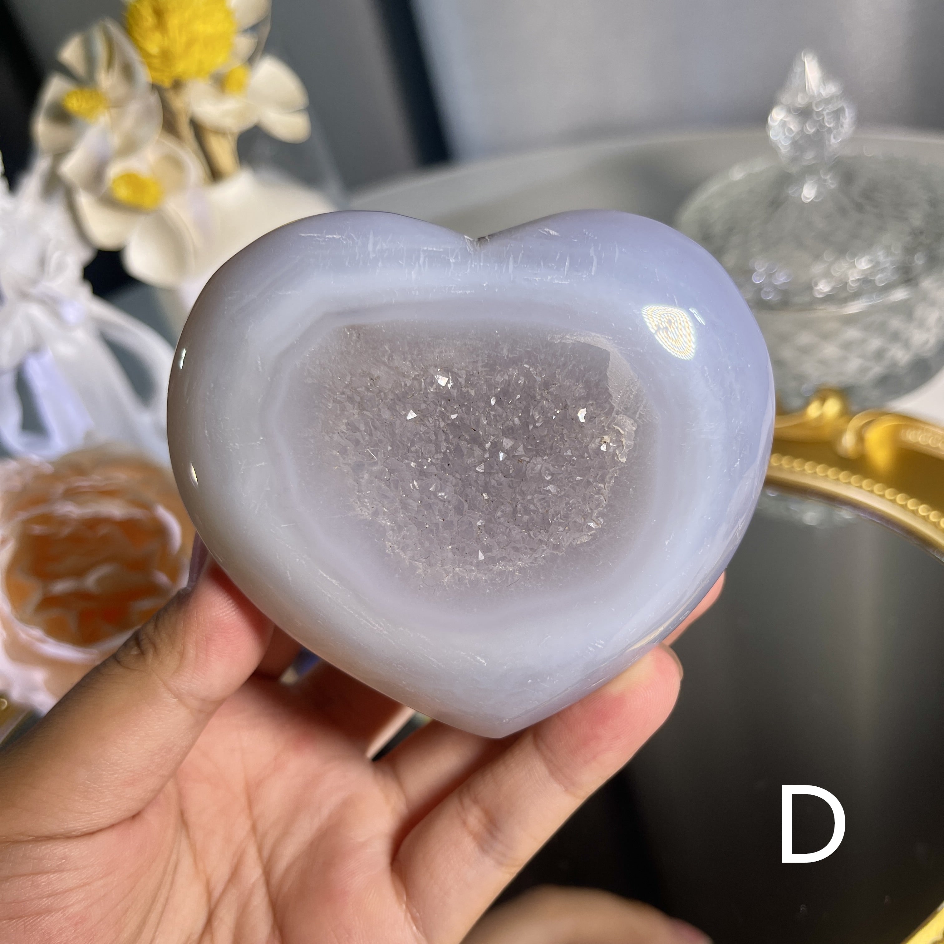 Druzy Agate Heart 1PC