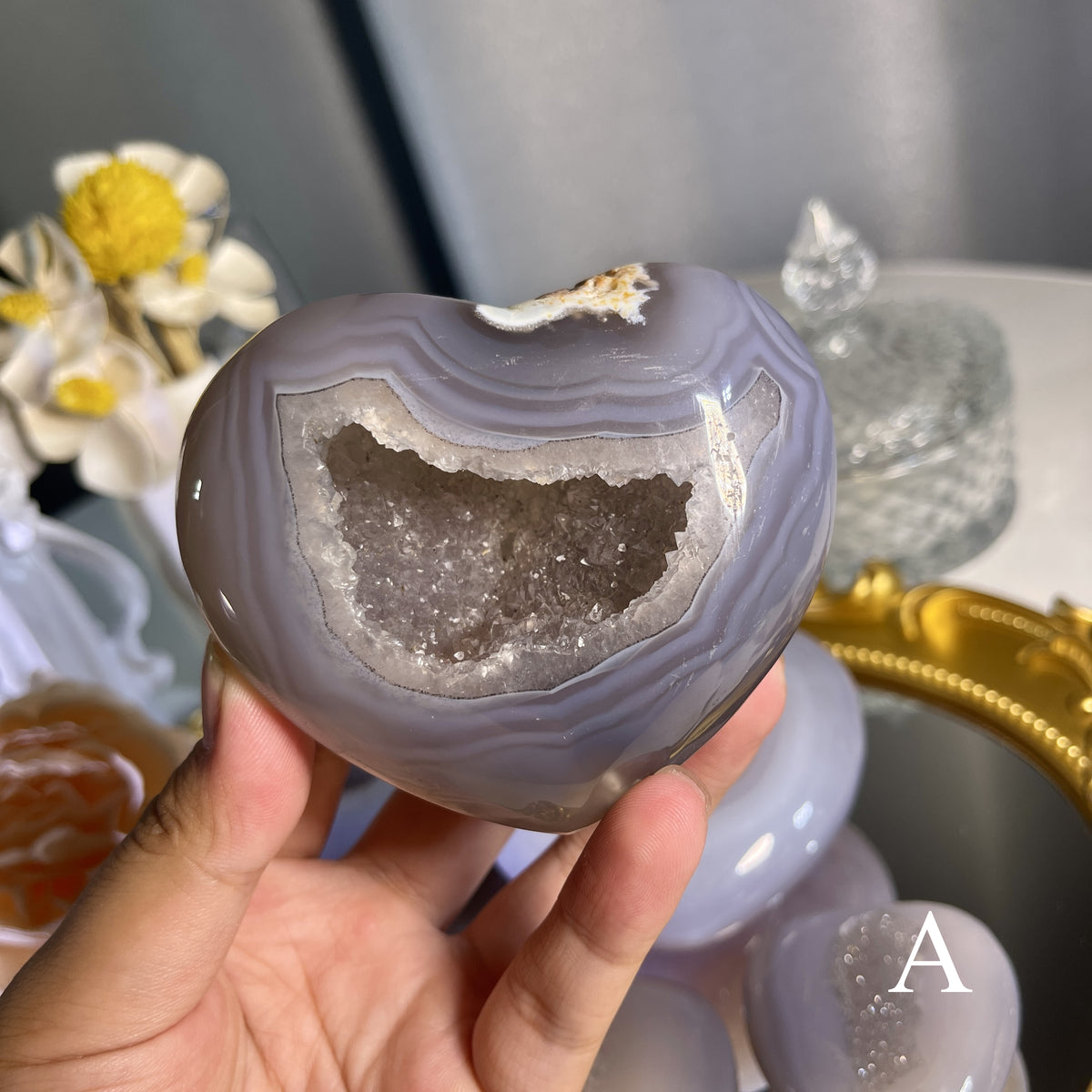 Druzy Agate Heart 1PC