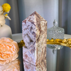 4.6"+ Mexican Lace Agate Tower 1PC