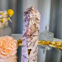 6.0"+ Mexican Lace Agate Tower 1PC