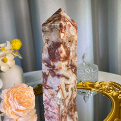 8.0"+ Mexican Lace Agate Tower 1PC