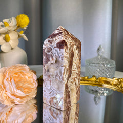 4.8"+ Mexican Lace Agate Tower 1PC