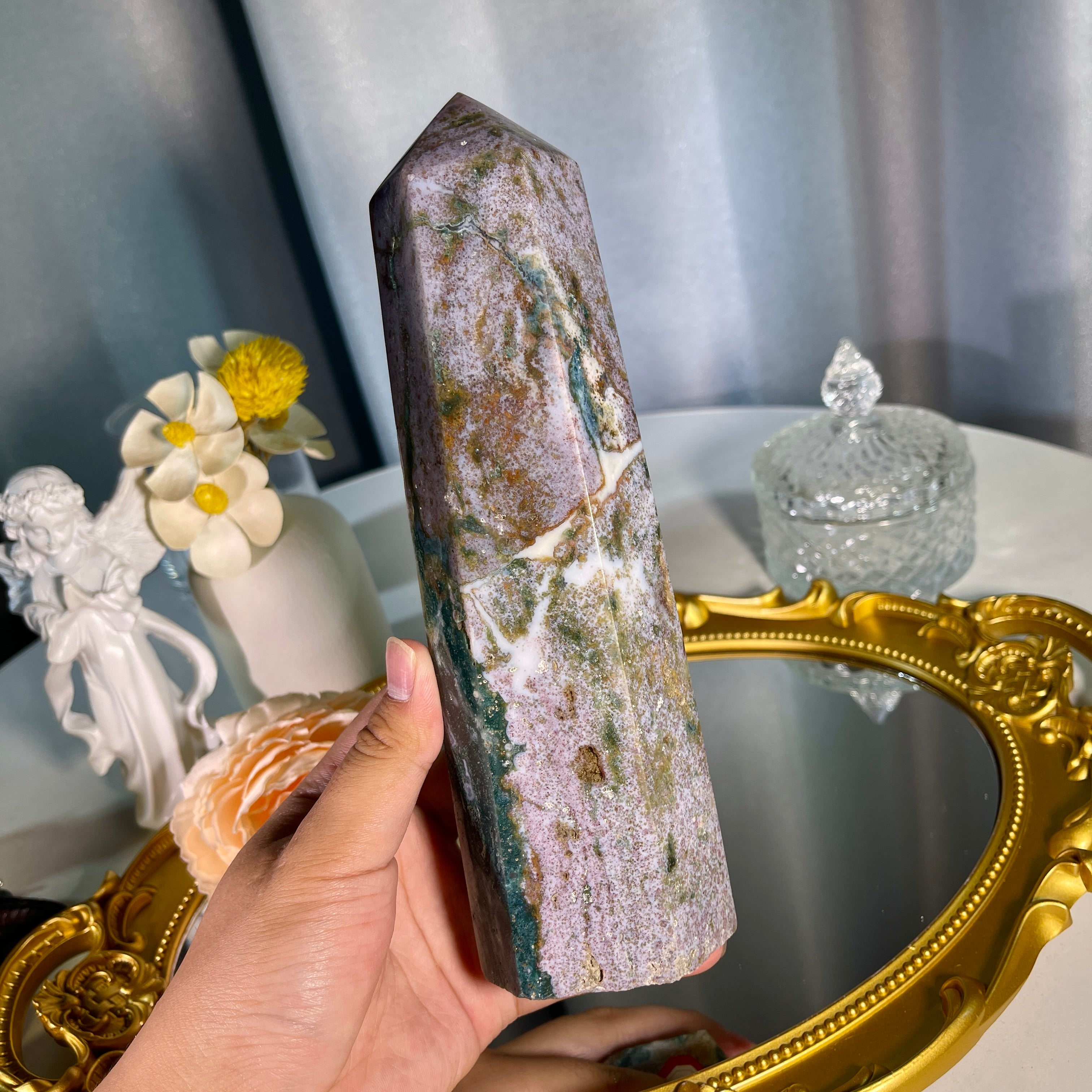 8"+ Ocean Jasper Tower 1PC