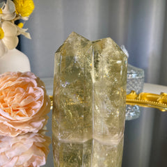 4.0"+ Citrine Twins Tower 1PC