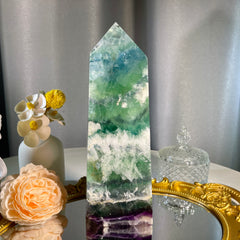 8.7"+ Feather Fluorite Tower 1PC