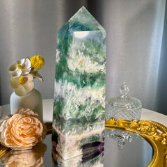 8.7"+ Feather Fluorite Tower 1PC