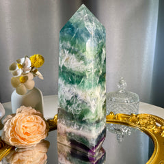 8.7"+ Feather Fluorite Tower 1PC