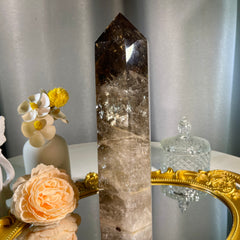 8.9"+ Smoky Quartz Tower 1PC