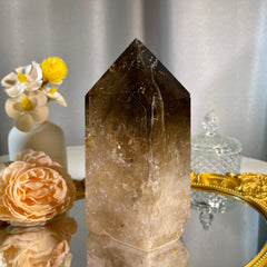 6.3"+ Smoky Quartz Tower 1PC