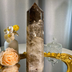 8.9"+ Smoky Quartz Tower 1PC