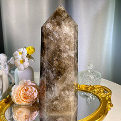 10.3"+ Smoky Quartz Tower 1PC