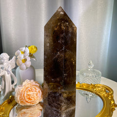 10.3"+ Smoky Quartz Tower 1PC