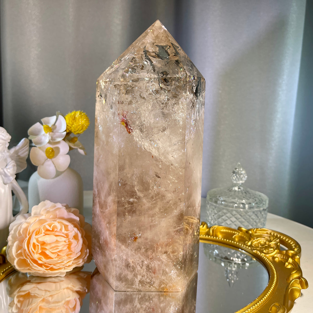 9.3"+ Smoky Quartz Tower 1PC