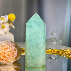 5.4"+ Green Fluorite Tower 1PC