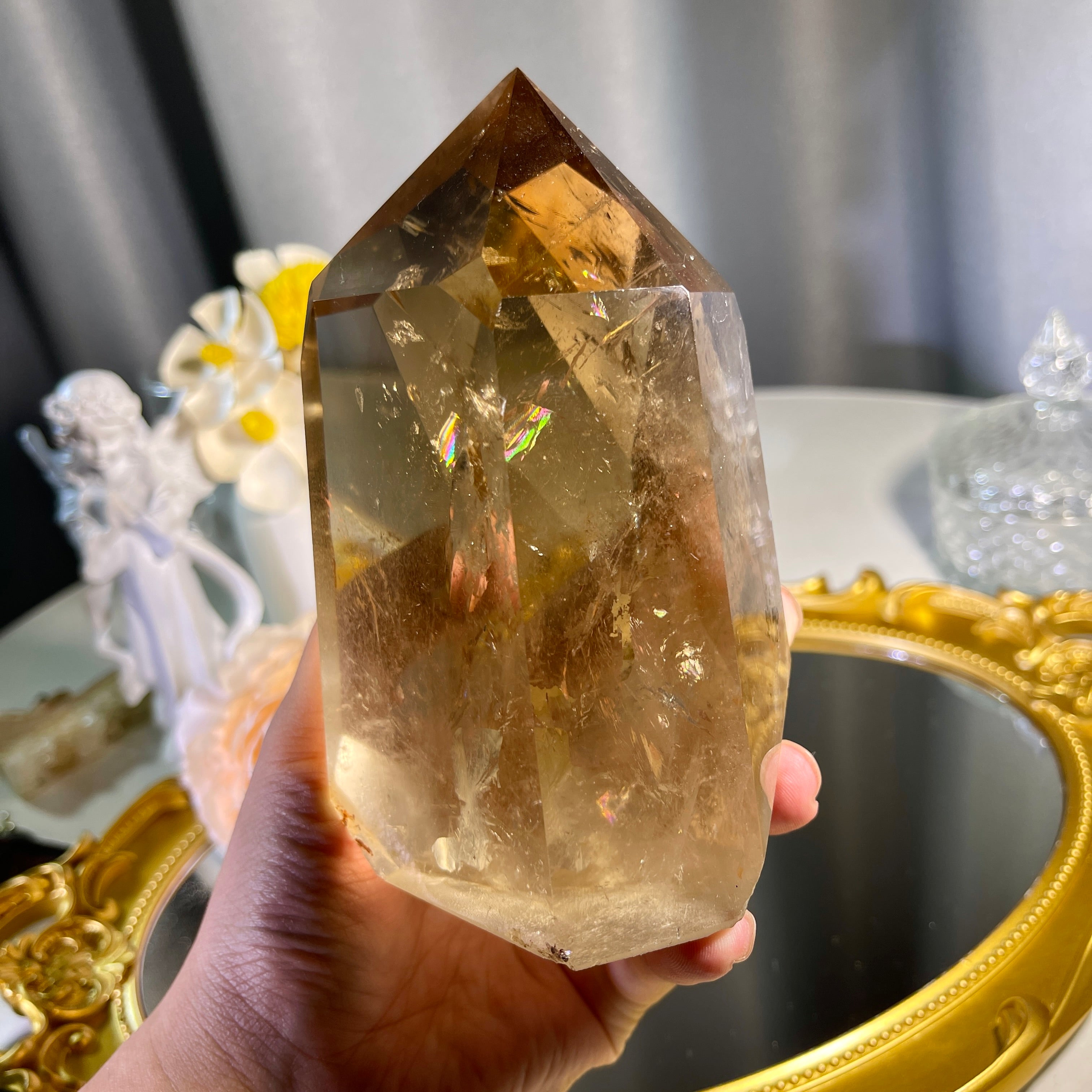 5.0"+ Smoky Quartz Tower 1PC