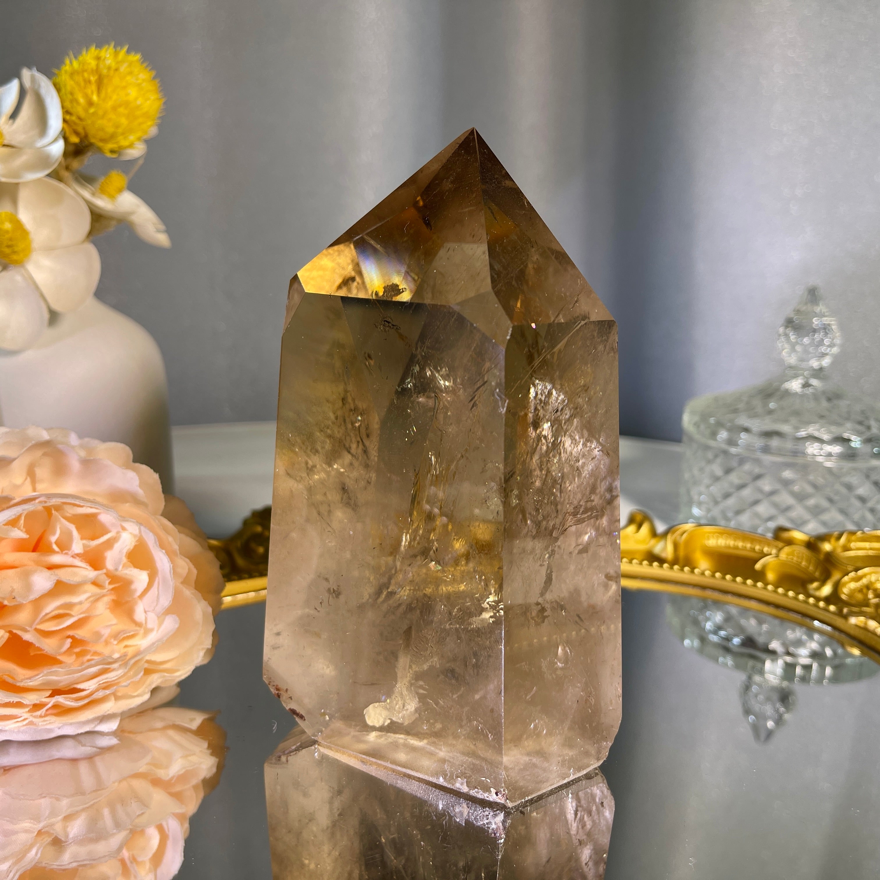 5.0"+ Smoky Quartz Tower 1PC