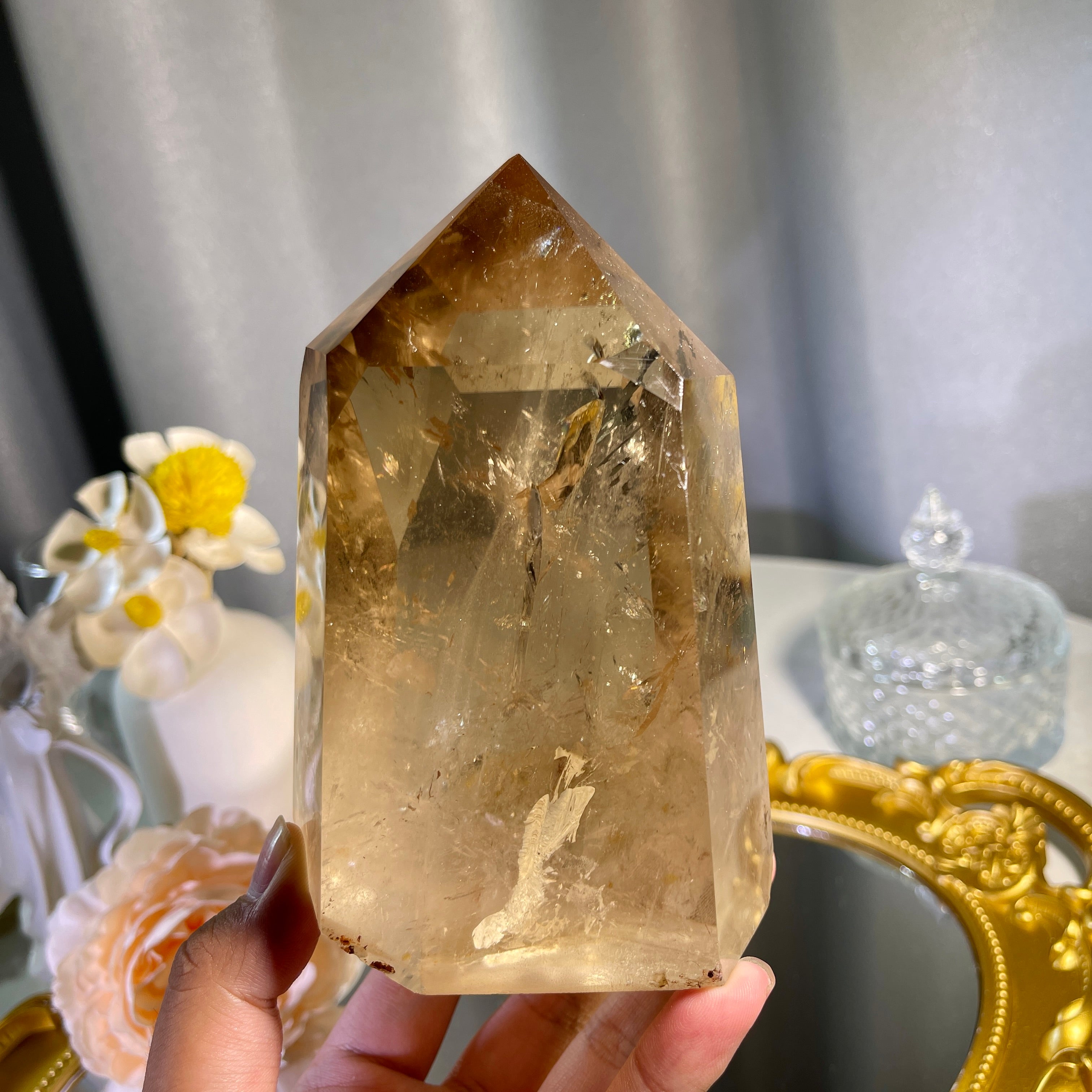 5.0"+ Smoky Quartz Tower 1PC