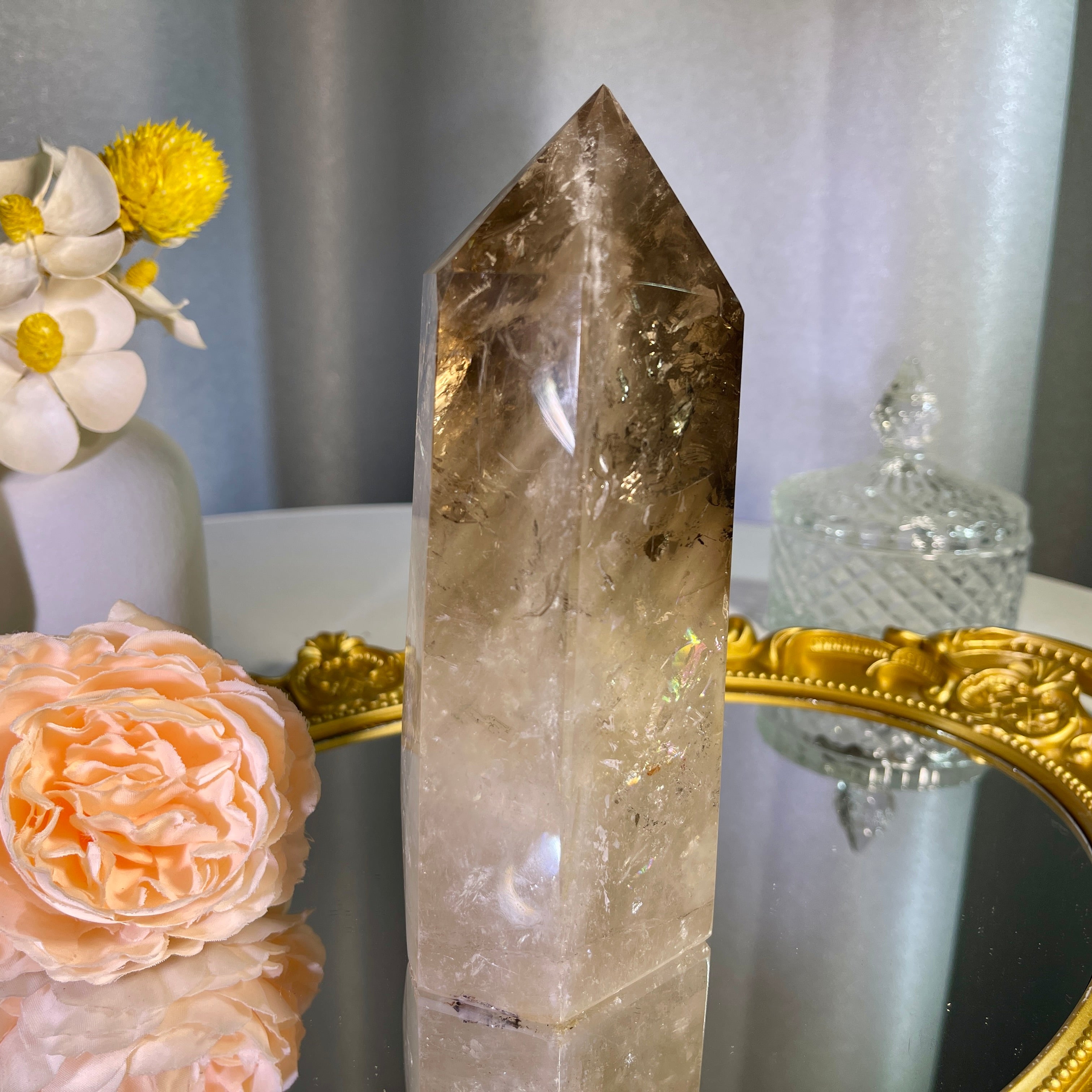 6.1"+ Smoky Quartz Tower 1PC