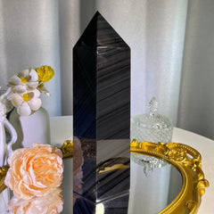 8.6"+ Silver Line Obsidian Tower 1PC