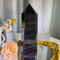 8.6"+ Silver Line Obsidian Tower 1PC