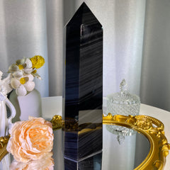 8.9"+ Silver Line Obsidian Tower 1PC