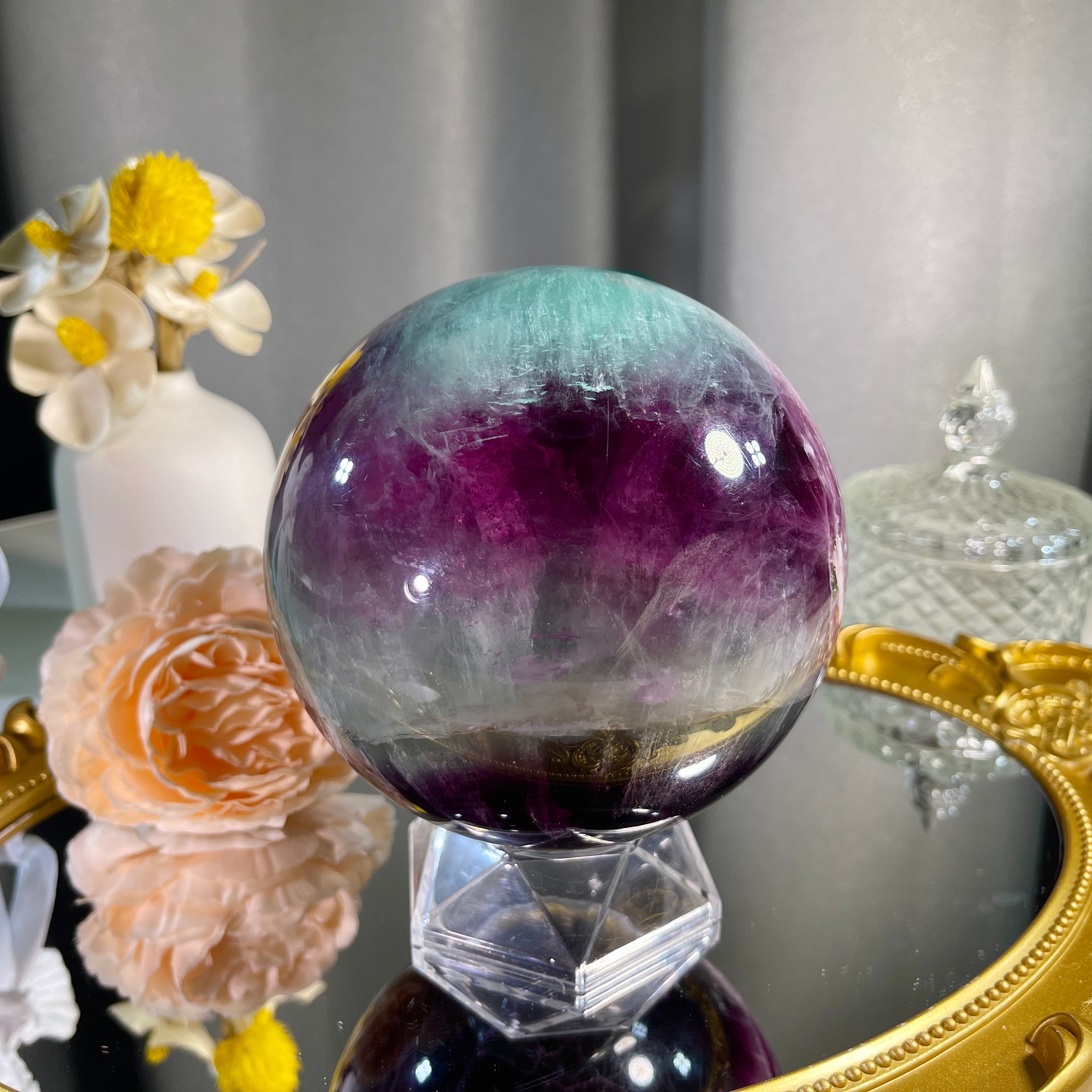 4.3"+ Purple Fluorite Sphere 1PC