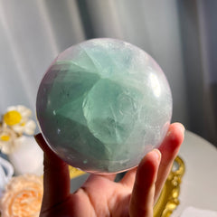 3.5"+ Purple Fluorite Sphere 1PC