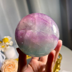 3.5"+ Purple Fluorite Sphere 1PC