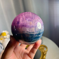 3.0"+ Purple Fluorite Sphere 1PC