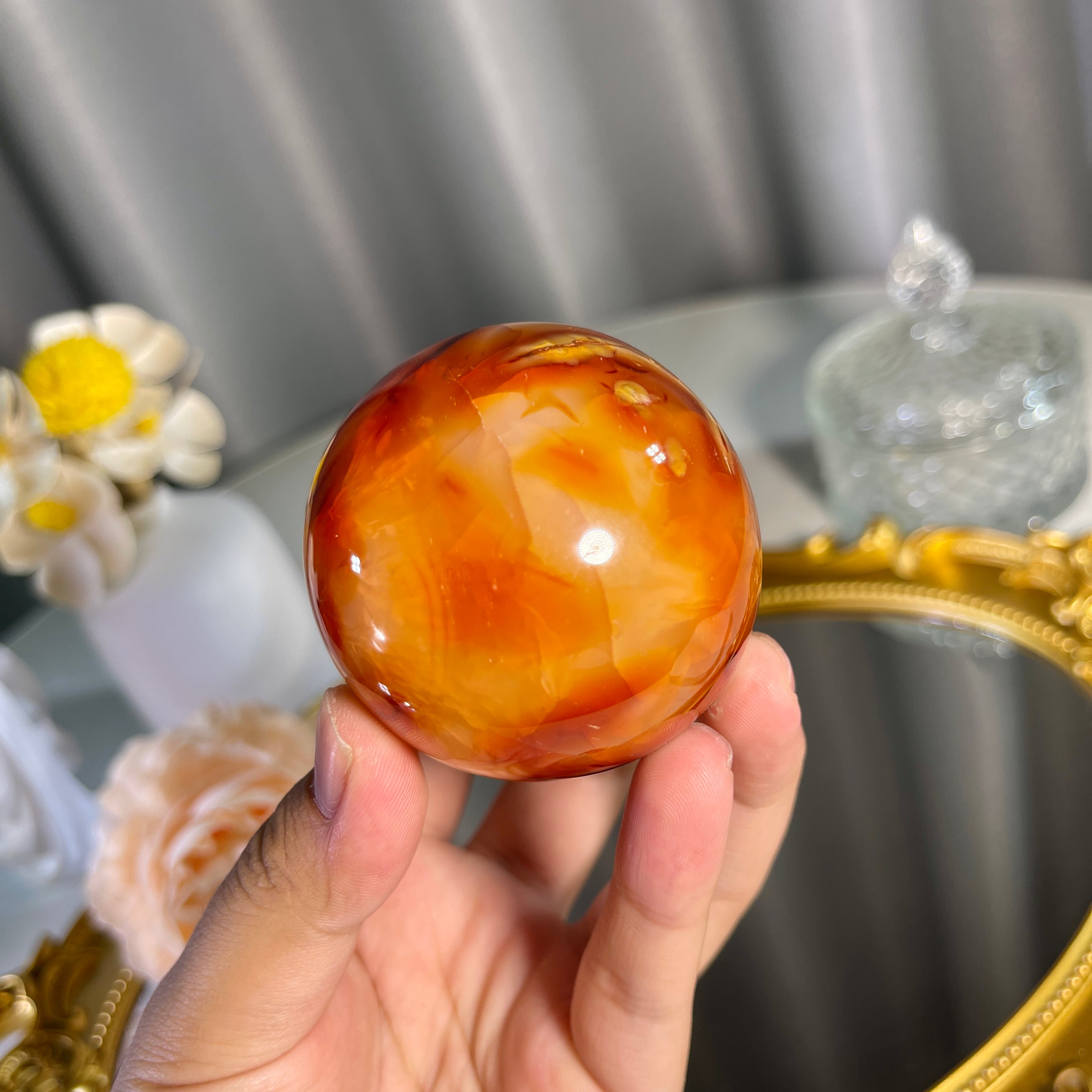 1.8"+ Carnelian Sphere 1PC