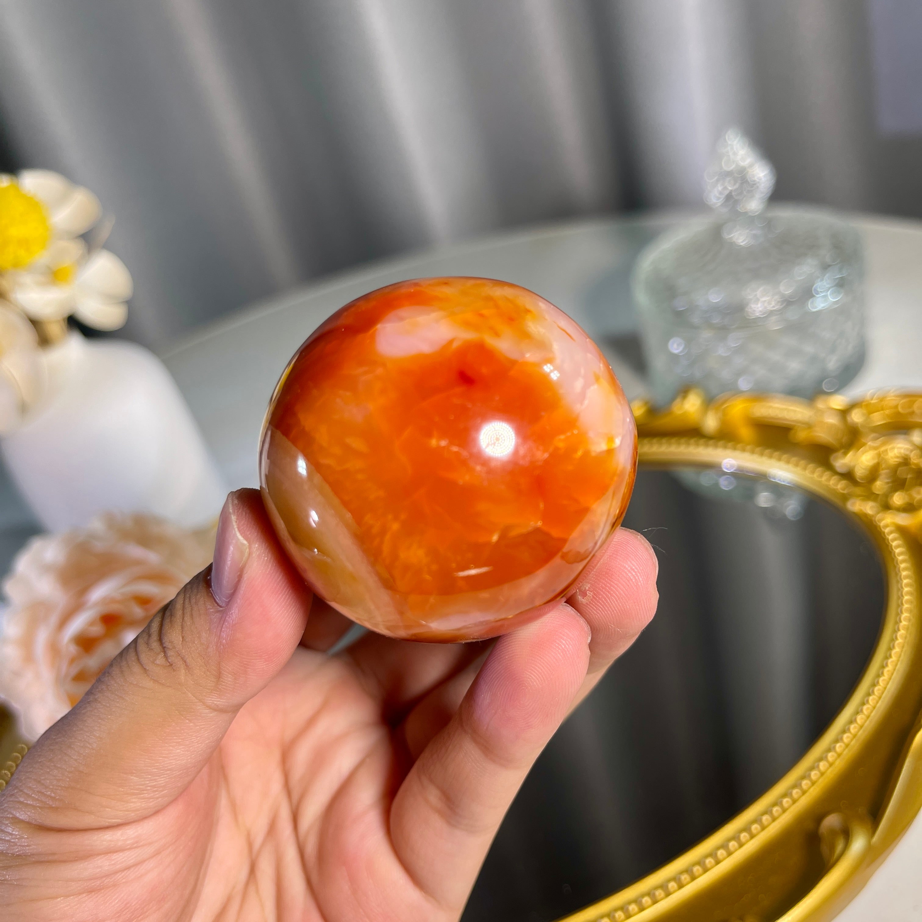 1.8"+ Carnelian Sphere 1PC