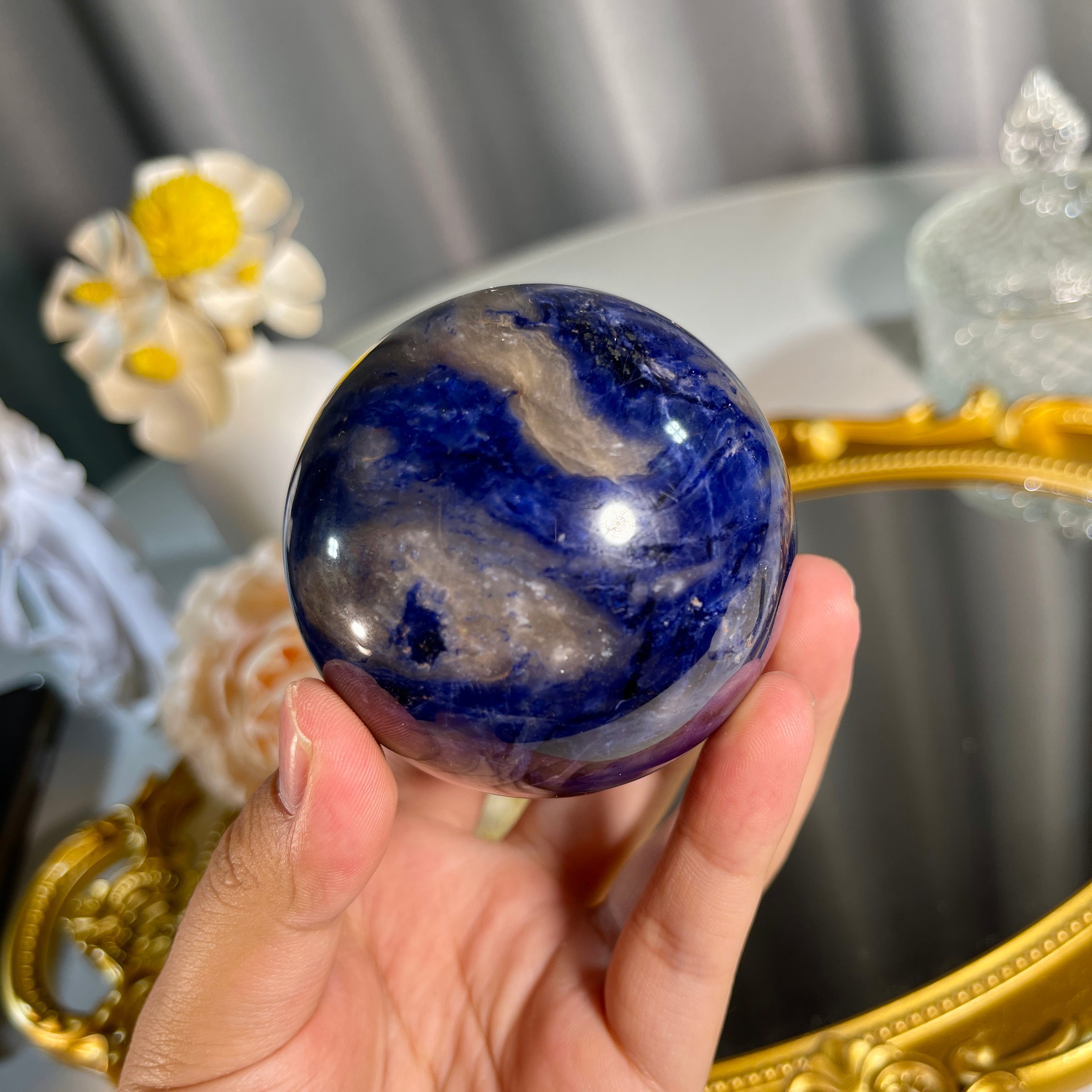 2.4"+ Sodalite Sphere 1PC