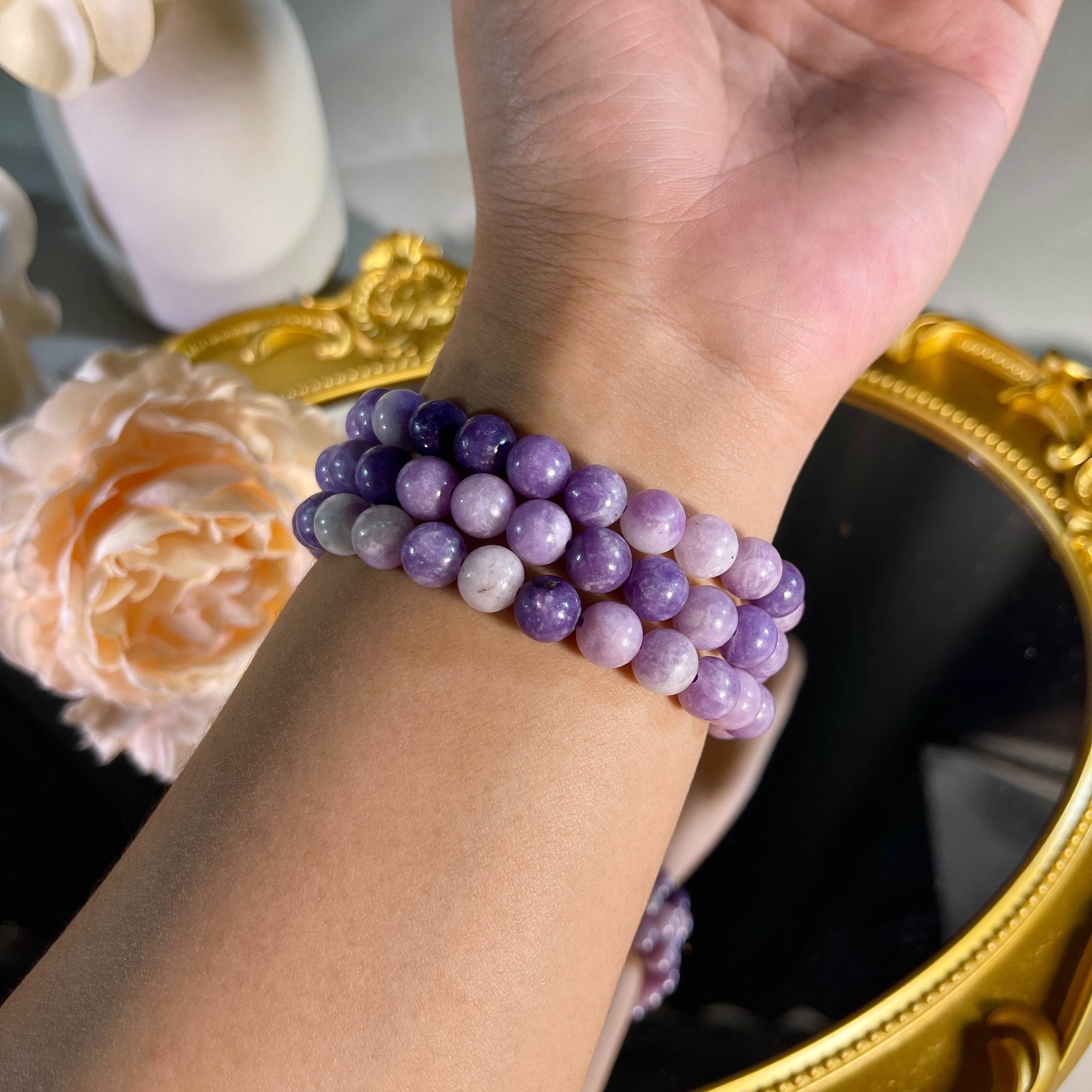 8mm+ Lepidolite Bracelet 1PC