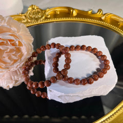 8mm+ Gold Sandstone Bracelet 1PC