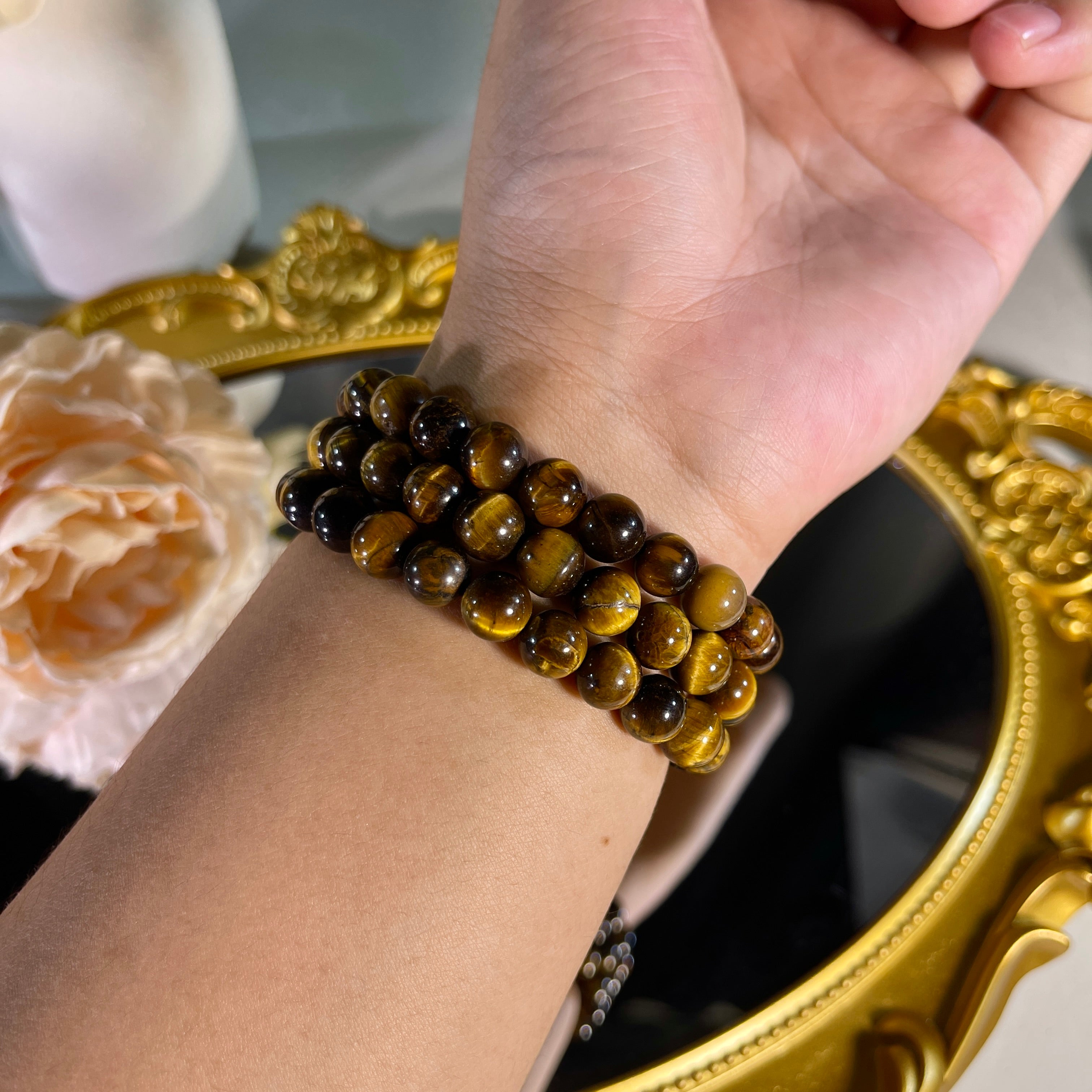 8mm+ Tiger Eye Bracelet 1PC