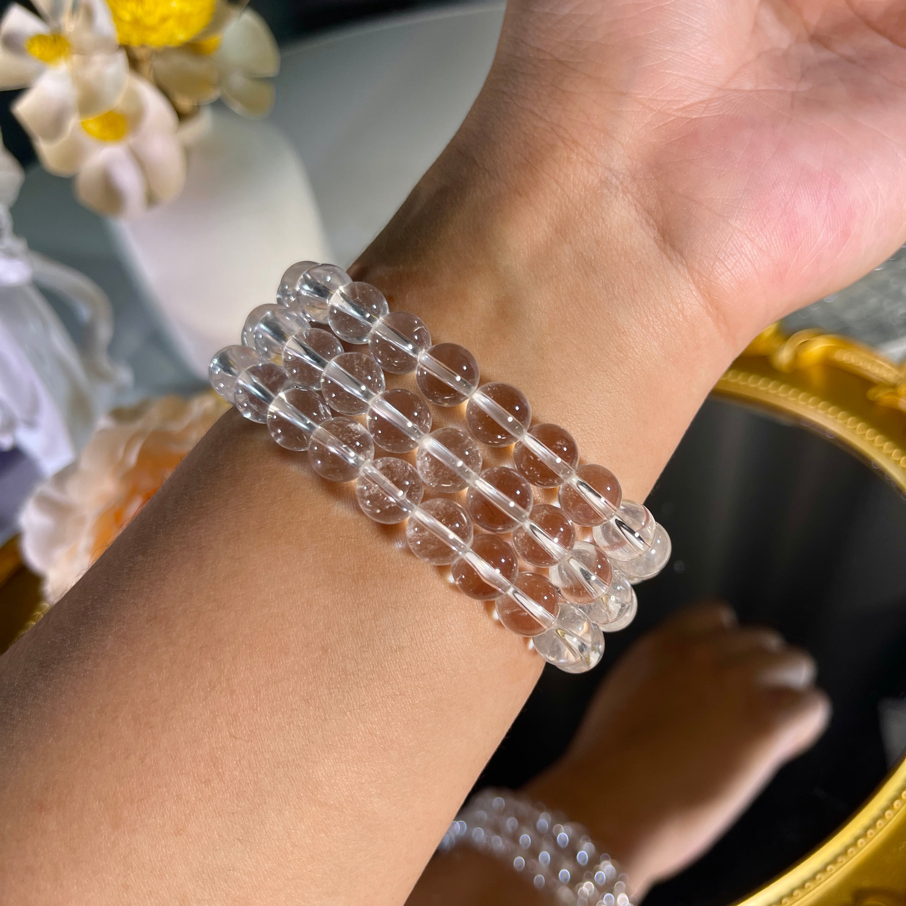 8mm+ Clear Quartz Bracelet 1PC