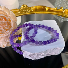 8mm+ Amethyst Bracelet 1PC