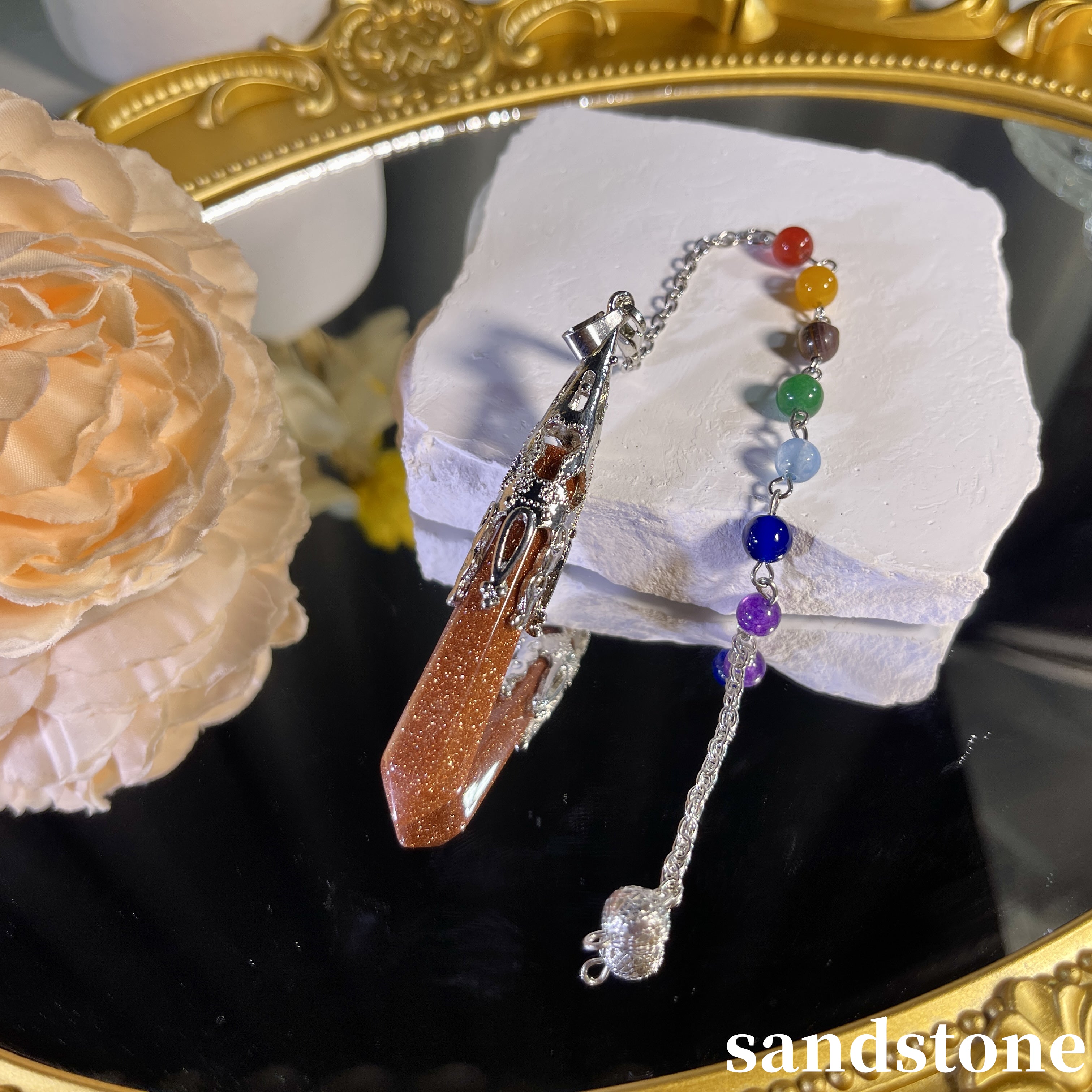 3.0"+ Chakra Crystal Pendulum 1PC