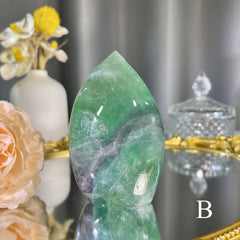 Green Fluorite Flame 1PC