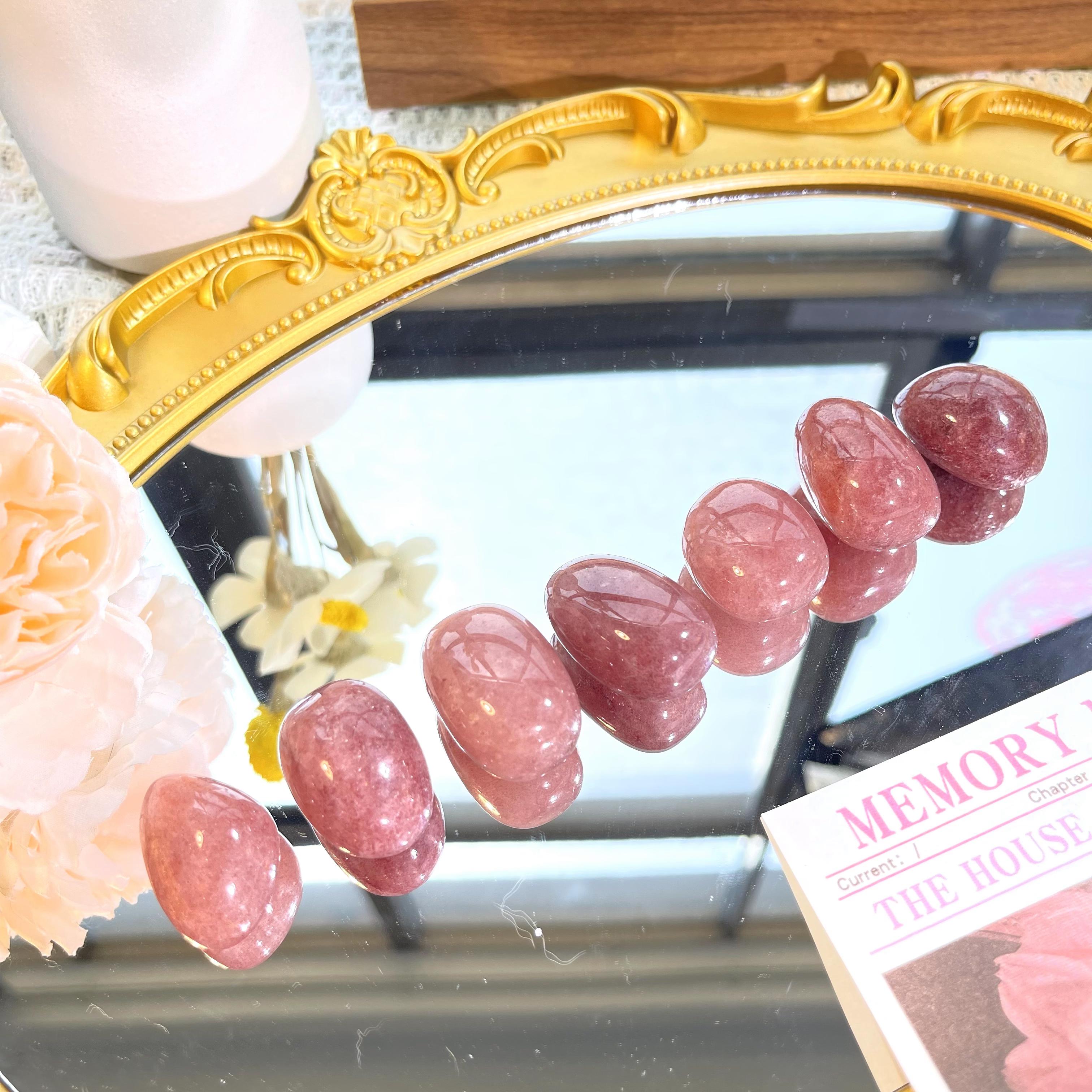 Strawberry Quartz Tumble 7PCS