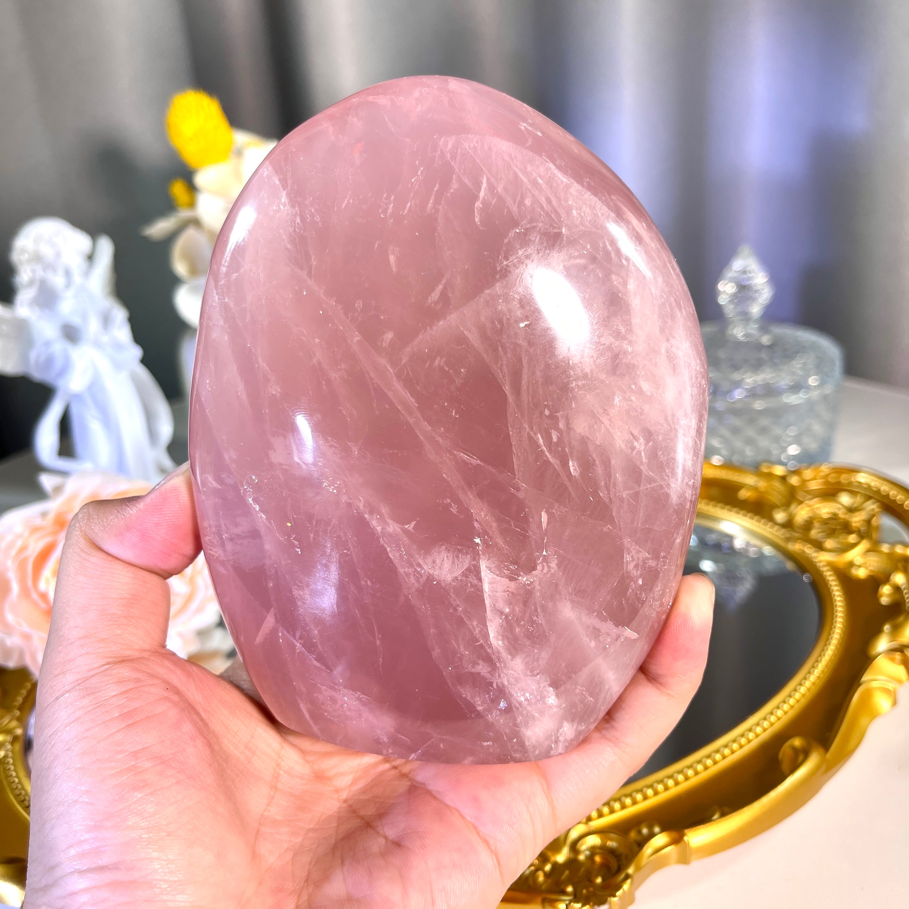 876g Rose Quartz Freeform 1PC