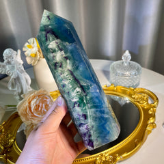 7.8"+ Blue Feather Fluorite Tower 1PC