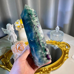 7.8"+ Blue Feather Fluorite Tower 1PC