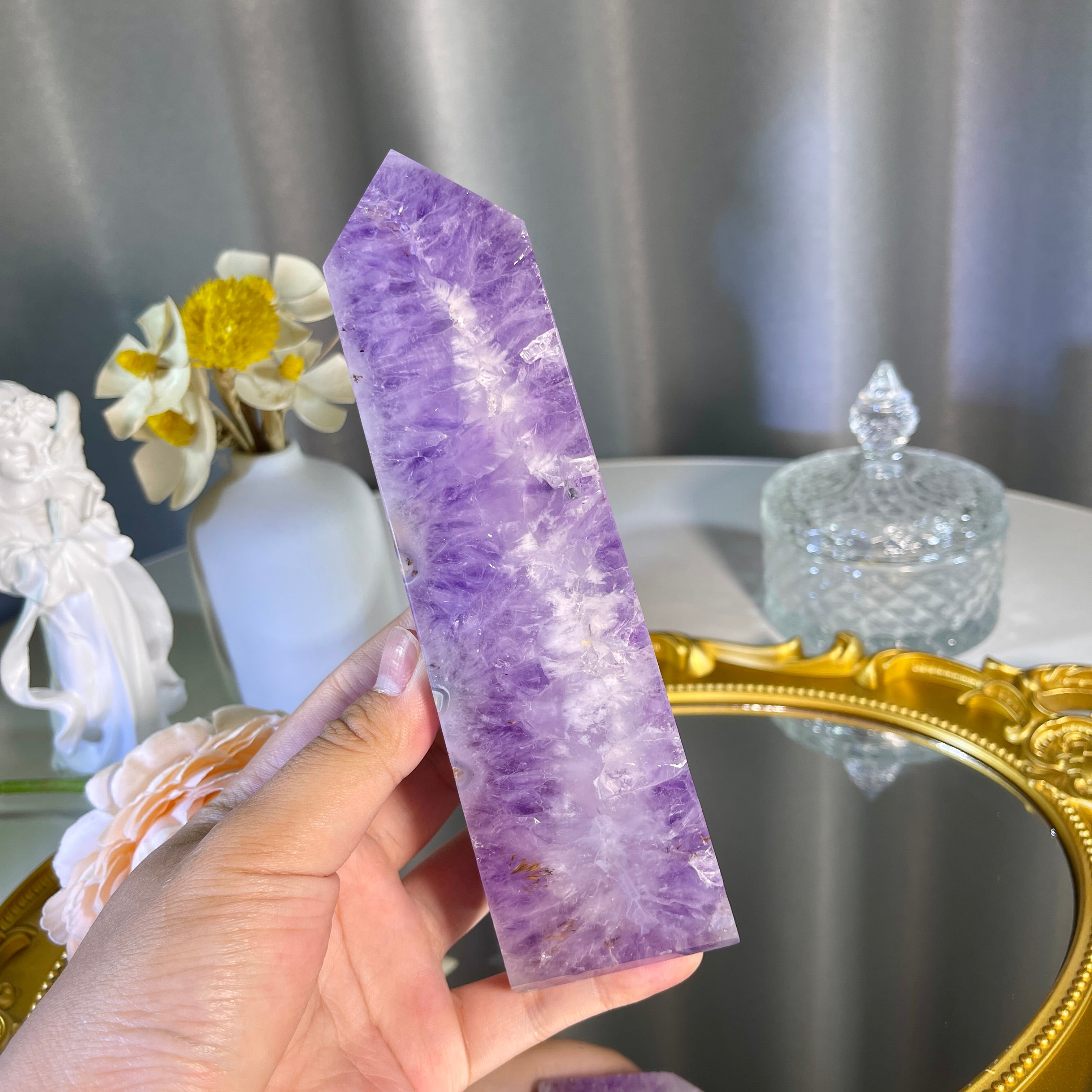 6.2"+ Amethyst Agate Tower 1PC