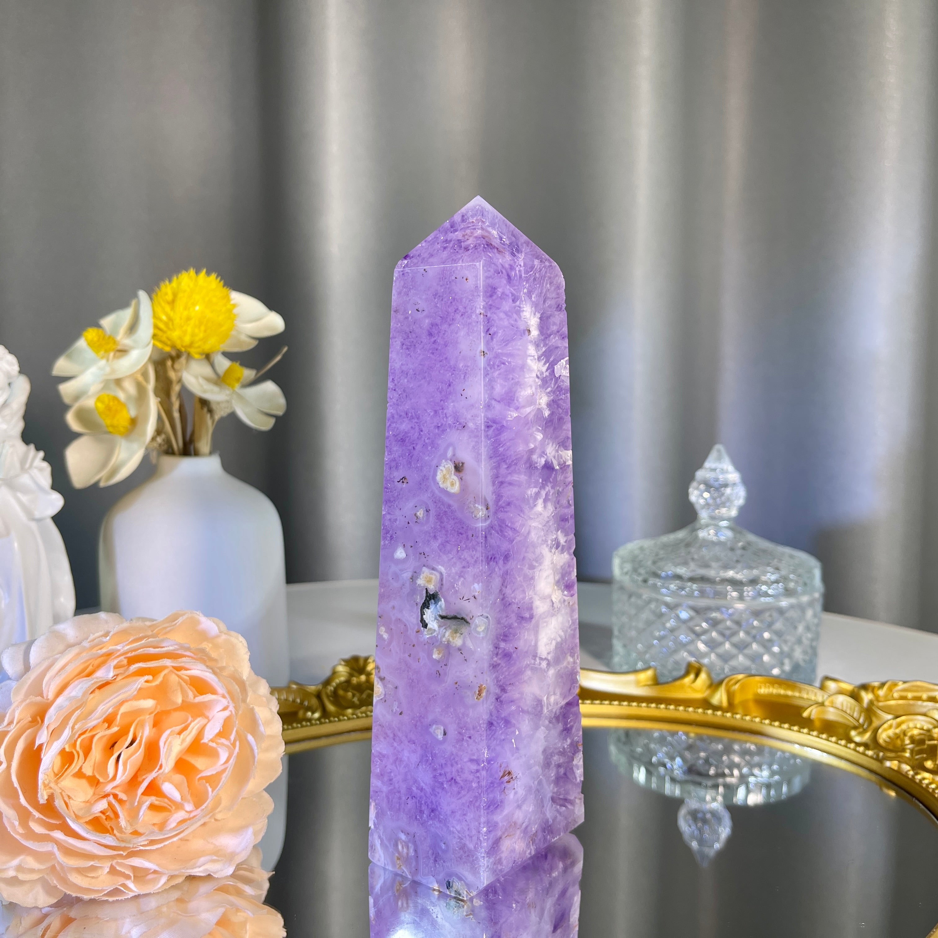 6.2"+ Amethyst Agate Tower 1PC