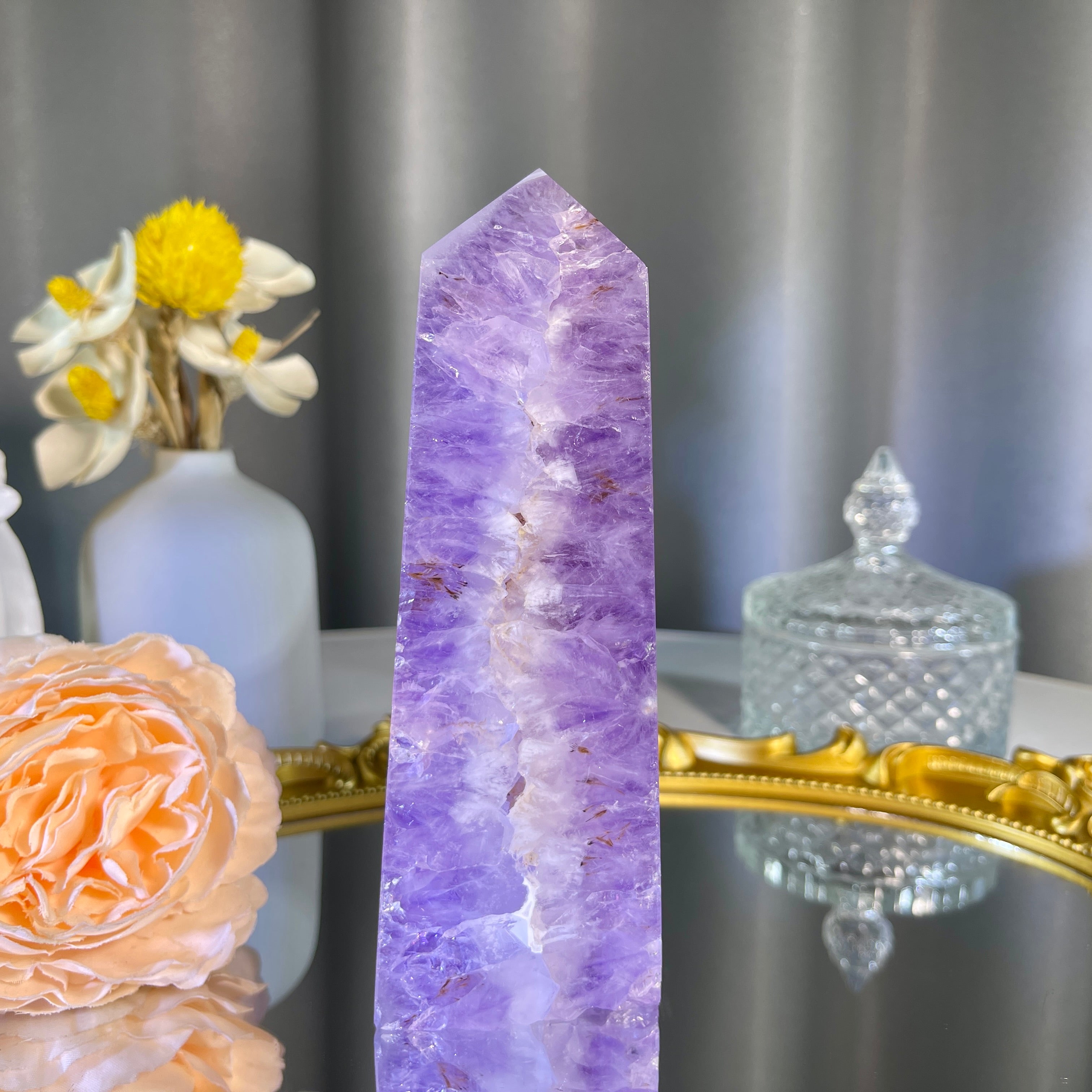 6.2"+ Amethyst Agate Tower 1PC