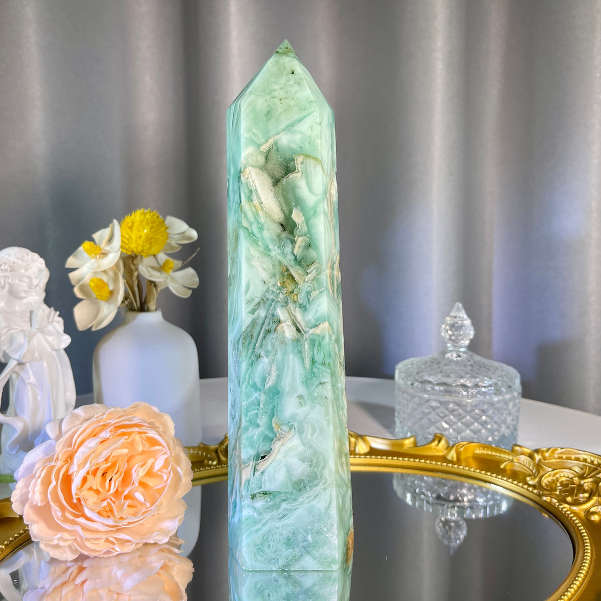 8.5"+ Chrysoprase Tower 1PC