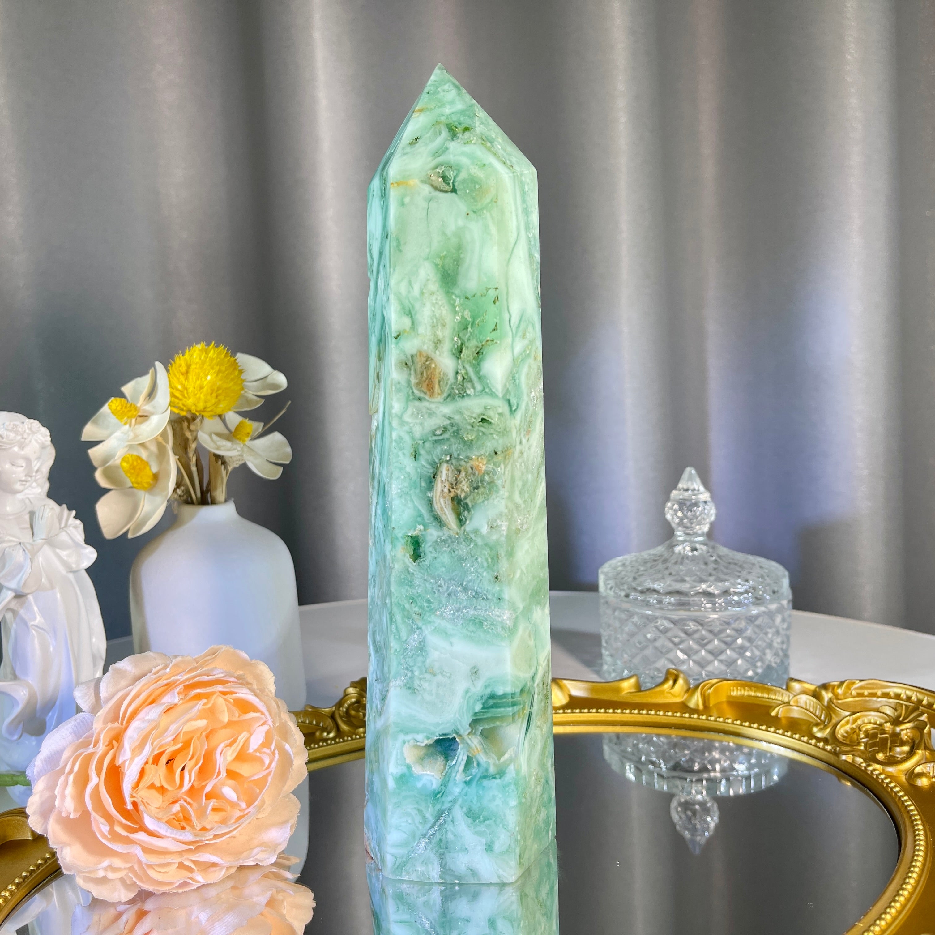 8.5"+ Chrysoprase Tower 1PC