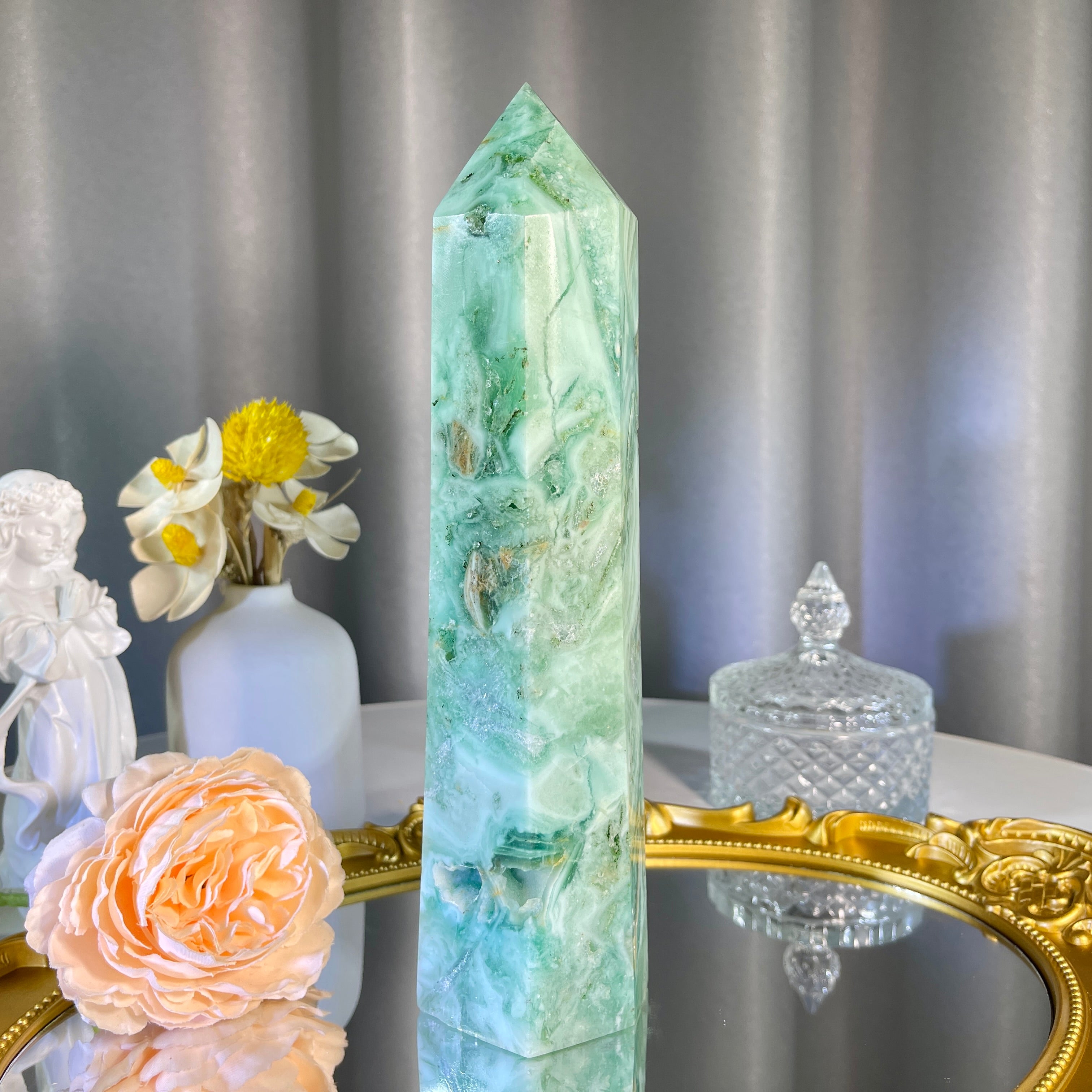 8.5"+ Chrysoprase Tower 1PC