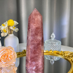 7.2"+  Strawberry Quartz Tower 1PC